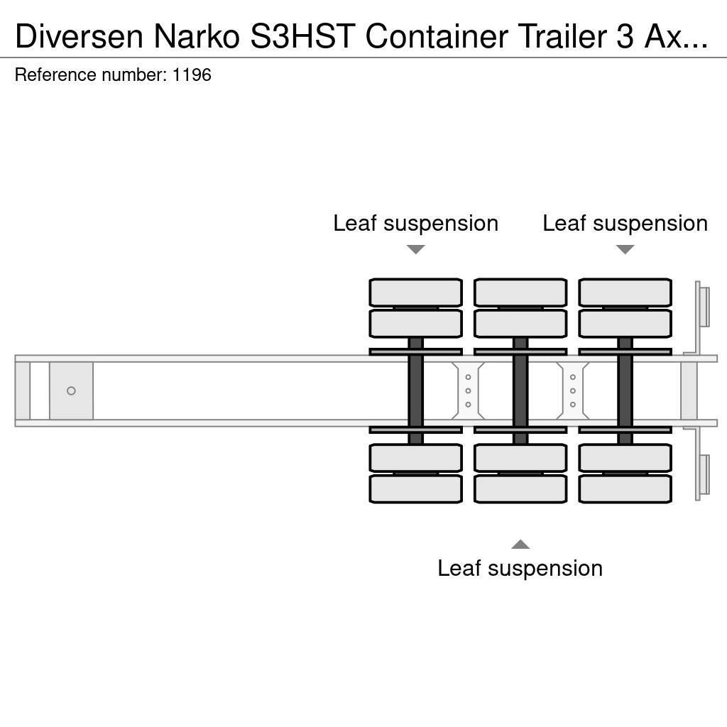 Närko S3HST Container Trailer 3 Axle BPW Containerchassis Semitrailere