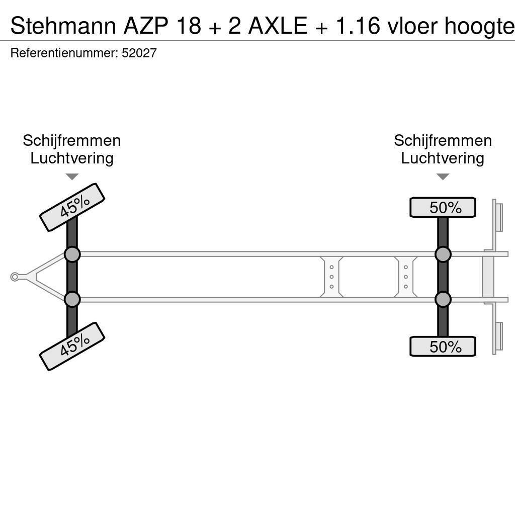 Stehmann AZP 18 + 2 AXLE + 1.16 vloer hoogte Kapell trailer/semi
