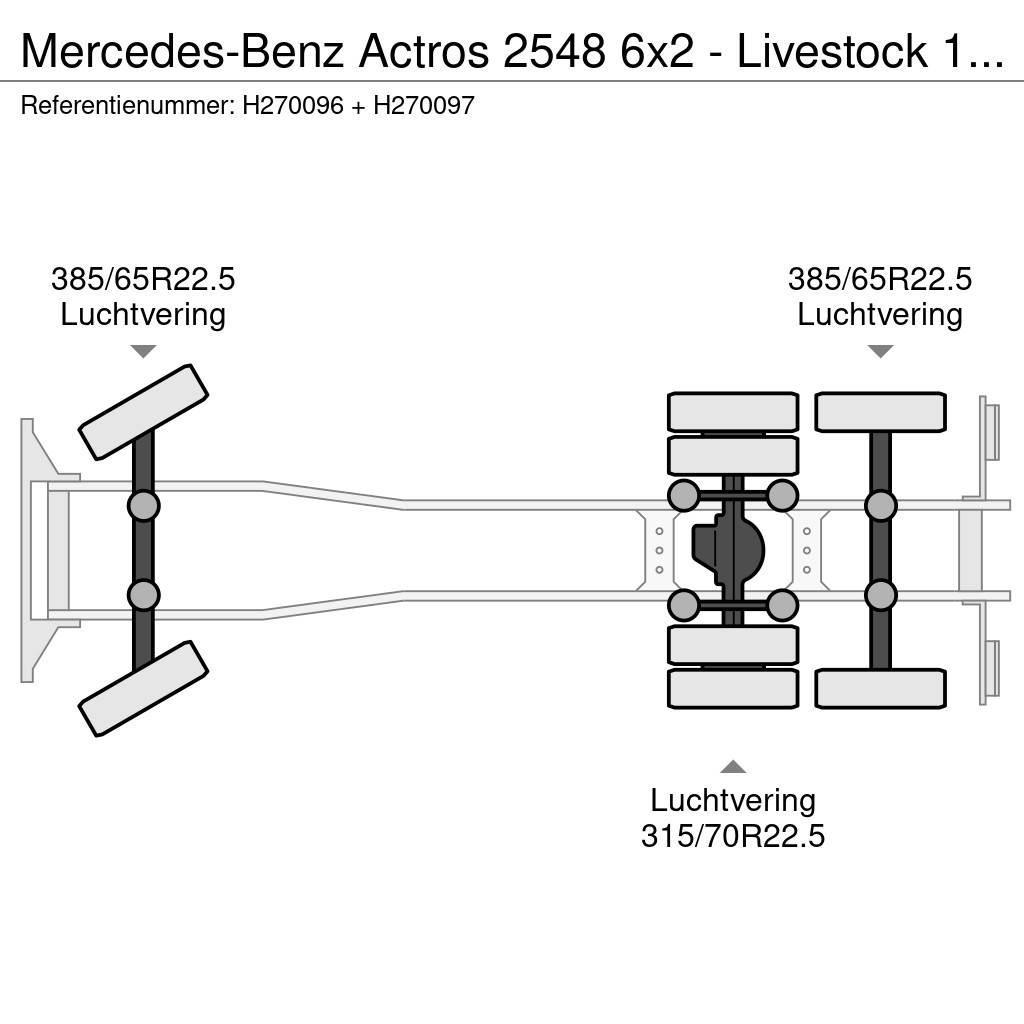 Mercedes-Benz Actros 2548 6x2 - Livestock 1 deck - Truck + Trail Dyretransport