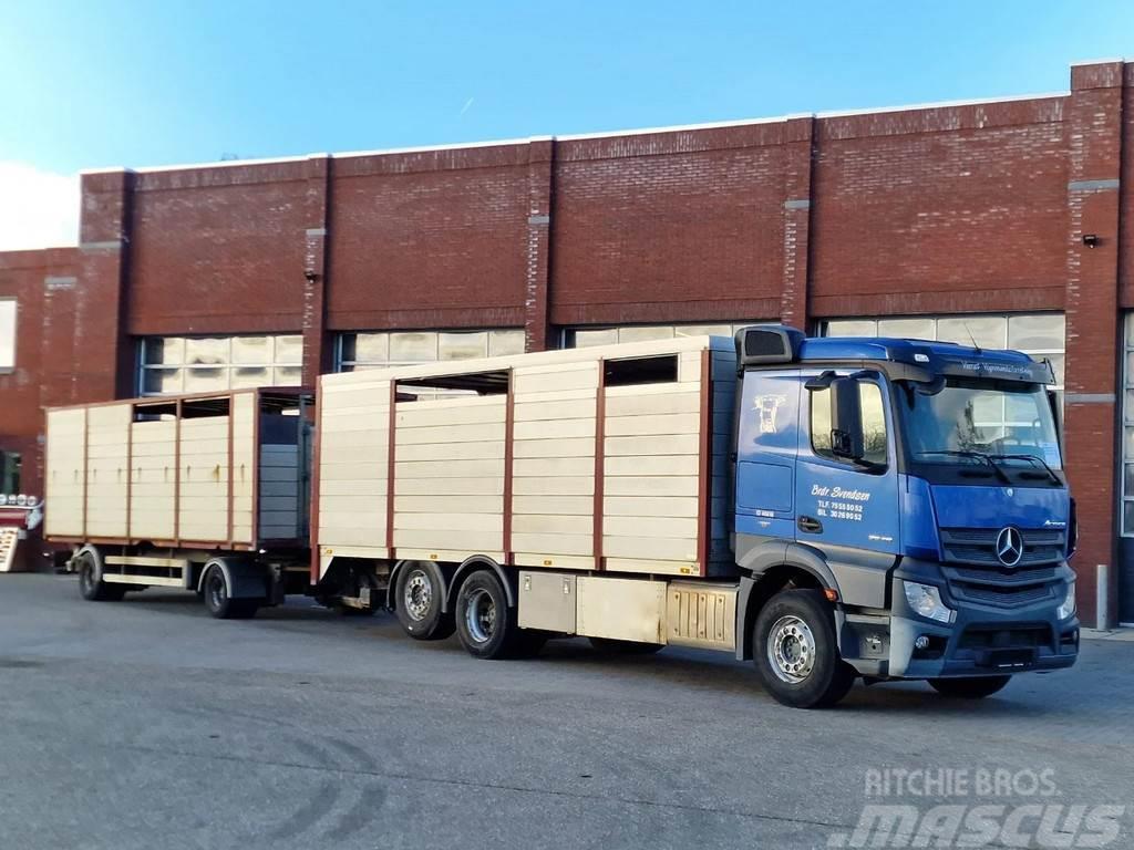 Mercedes-Benz Actros 2548 6x2 - Livestock 1 deck - Truck + Trail Dyretransport