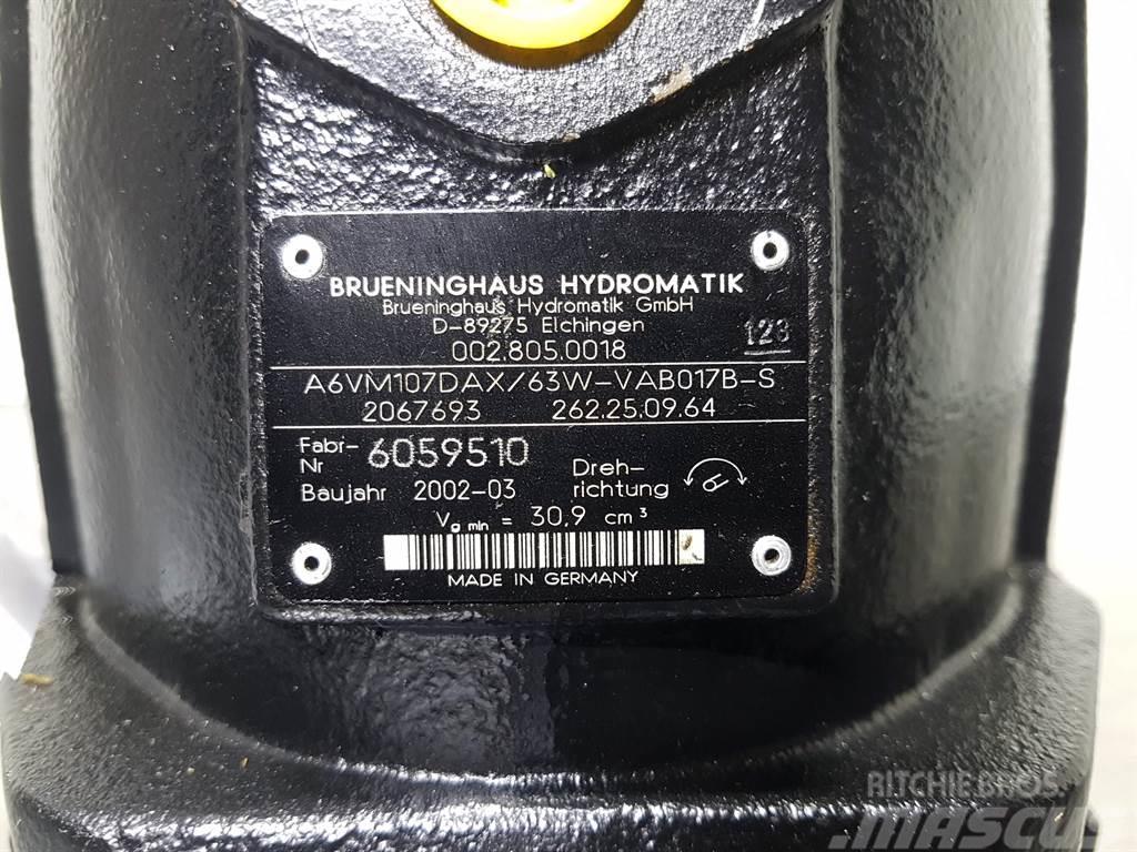 Brueninghaus Hydromatik A6VM107DAX/63W - Drive motor/Fahrmotor/Rijmotor Hydraulikk
