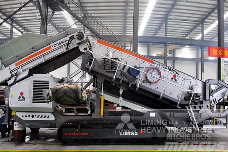 Liming Crawler type Mobile Crushing Plant Produksjonsanlegg til grustak m.m.