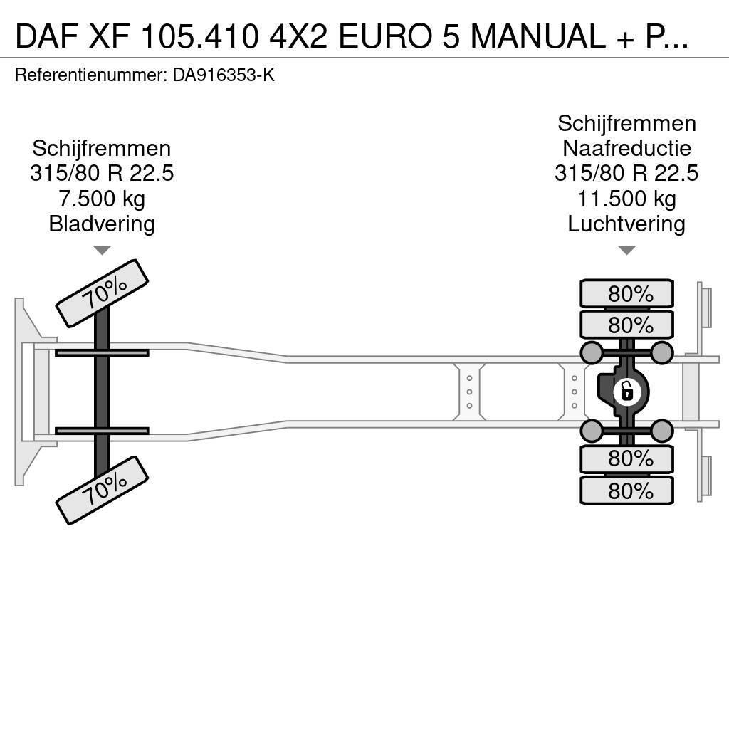 DAF XF 105.410 4X2 EURO 5 MANUAL + PALFINGER PK16000 Allterreng kraner