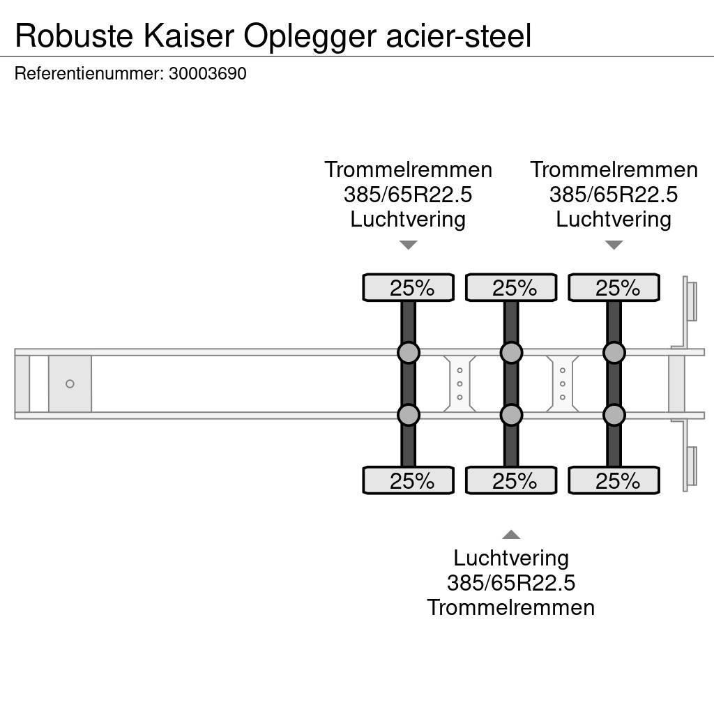 Robuste Kaiser Oplegger acier-steel Planhengere semi