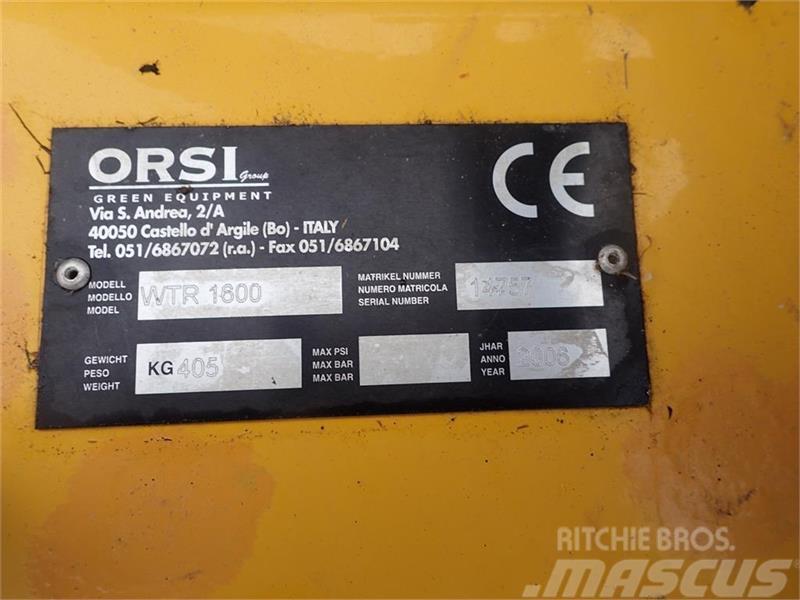 Orsi HSS-WTR 1600 m/hyrdro sideforskydning Front-bag Slåmaskiner
