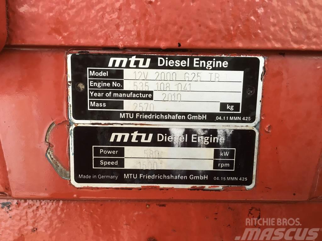 MTU 12V2000G25TB GENERATOR 625KVA USED Diesel Generatorer