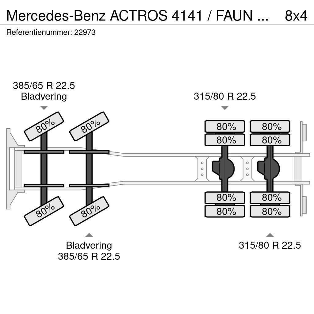 Mercedes-Benz ACTROS 4141 / FAUN HK60 MOBILE CRANE WITH JIB Allterreng kraner