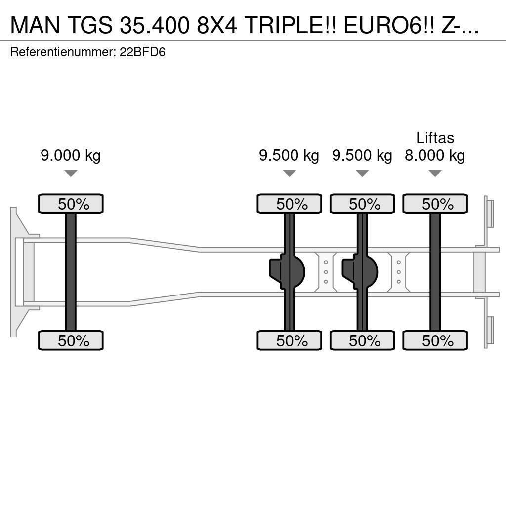 MAN TGS 35.400 8X4 TRIPLE!! EURO6!! Z-KRAAN/KIPPER!!TO Tippbil
