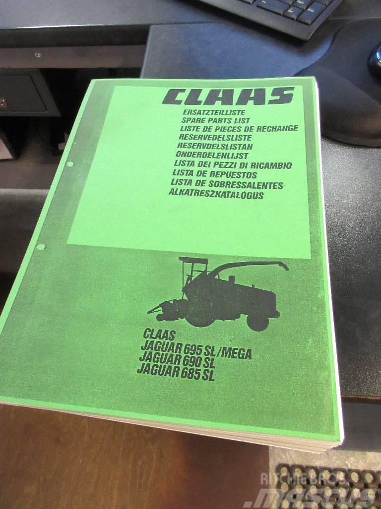 CLAAS Jaguar 695 varaosaluettelo/spare part list Annet fôrhøsterutstyr