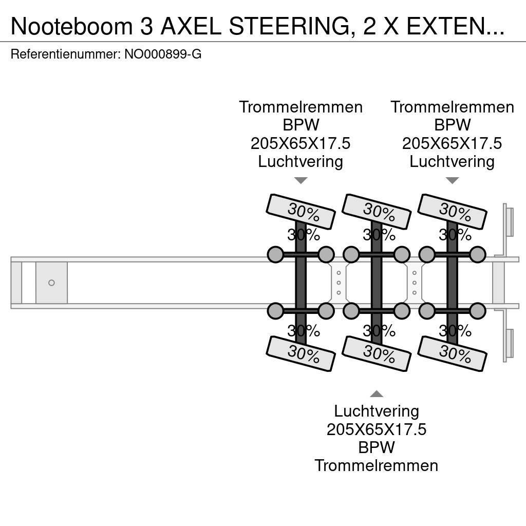 Nooteboom 3 AXEL STEERING, 2 X EXTENDABLE, LENGTH 10.9 M + 8 Brønnhenger semi