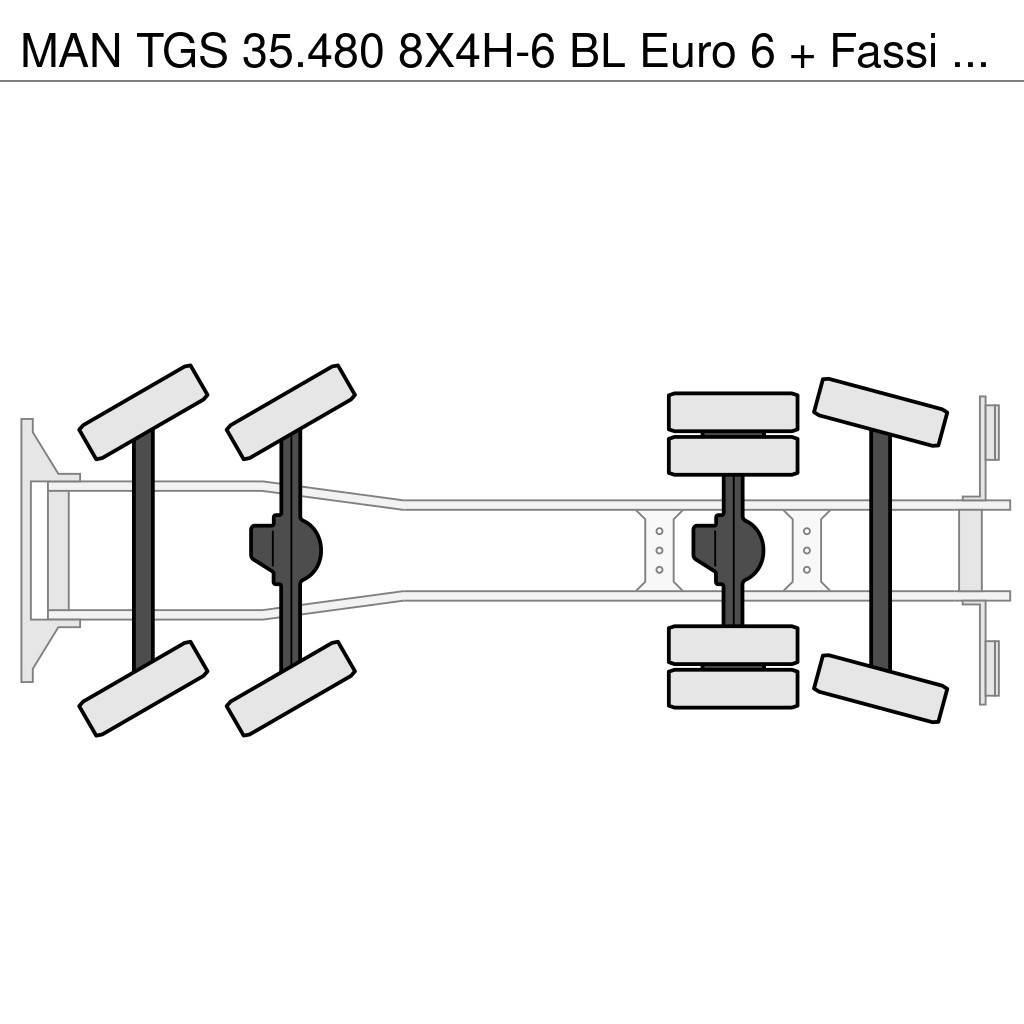 MAN TGS 35.480 8X4H-6 BL Euro 6 + Fassi F1350RA.2.28 + Allterreng kraner