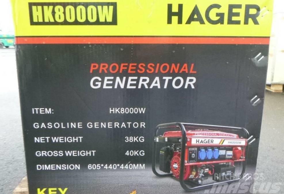  Hager HK 8000W Stromaggregat Generator Bensin Generatorer