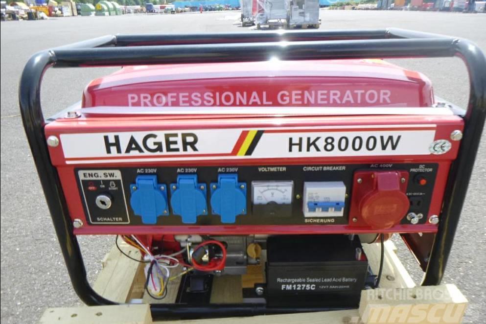  Hager HK 8000W Stromaggregat Generator Bensin Generatorer