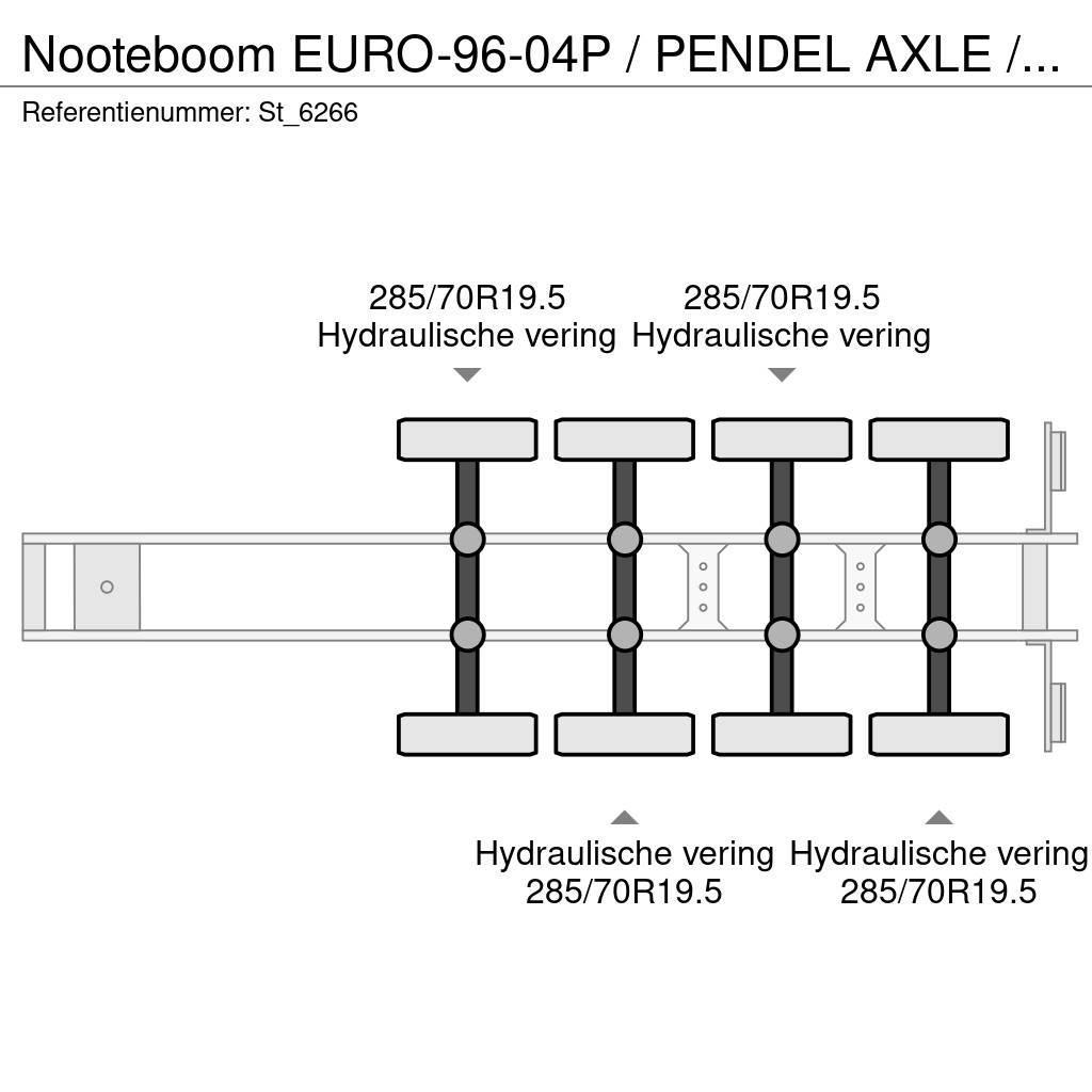 Nooteboom EURO-96-04P / PENDEL AXLE / 95.680 kg. Brønnhenger semi