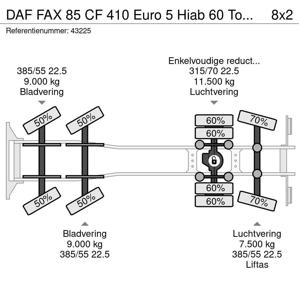 DAF FAX 85 CF 410 Euro 5 Hiab 60 Tonmeter laadkraan Allterreng kraner