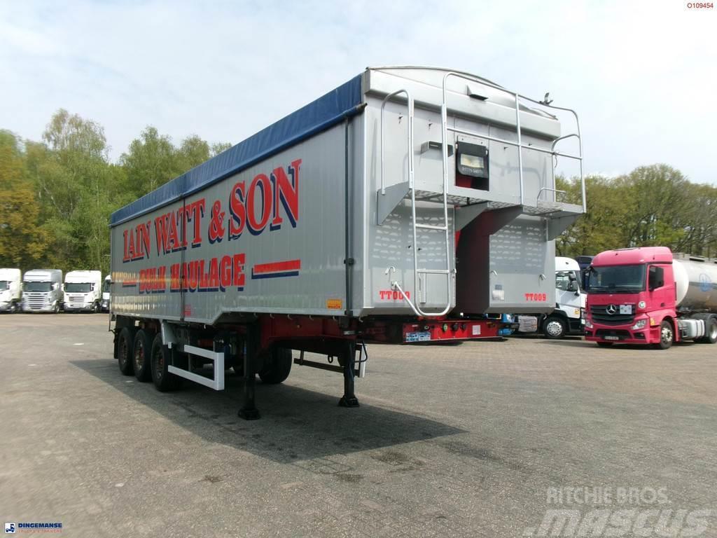 Montracon Tipper trailer alu 55 m3 + tarpaulin Tippsemi