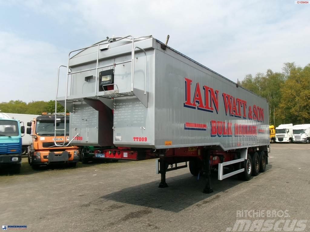 Montracon Tipper trailer alu 55 m3 + tarpaulin Tippsemi