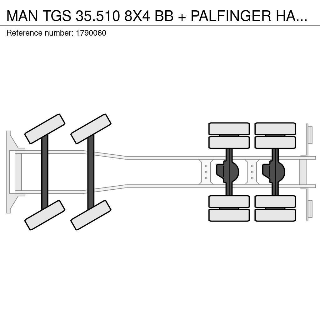 MAN TGS 35.510 8X4 BB + PALFINGER HAAKARMSYSTEEM + PAL Kranbil
