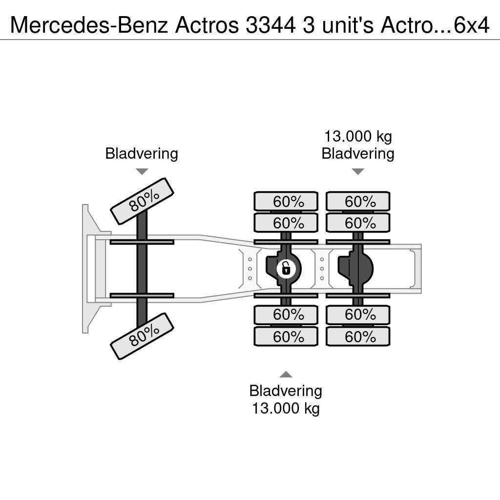 Mercedes-Benz Actros 3344 3 unit's Actros 3344 6x4 Kippydraulik Trekkvogner