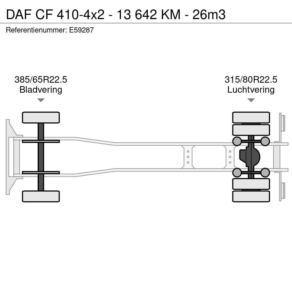 DAF CF 410-4x2 - 13 642 KM - 26m3 Tippbil