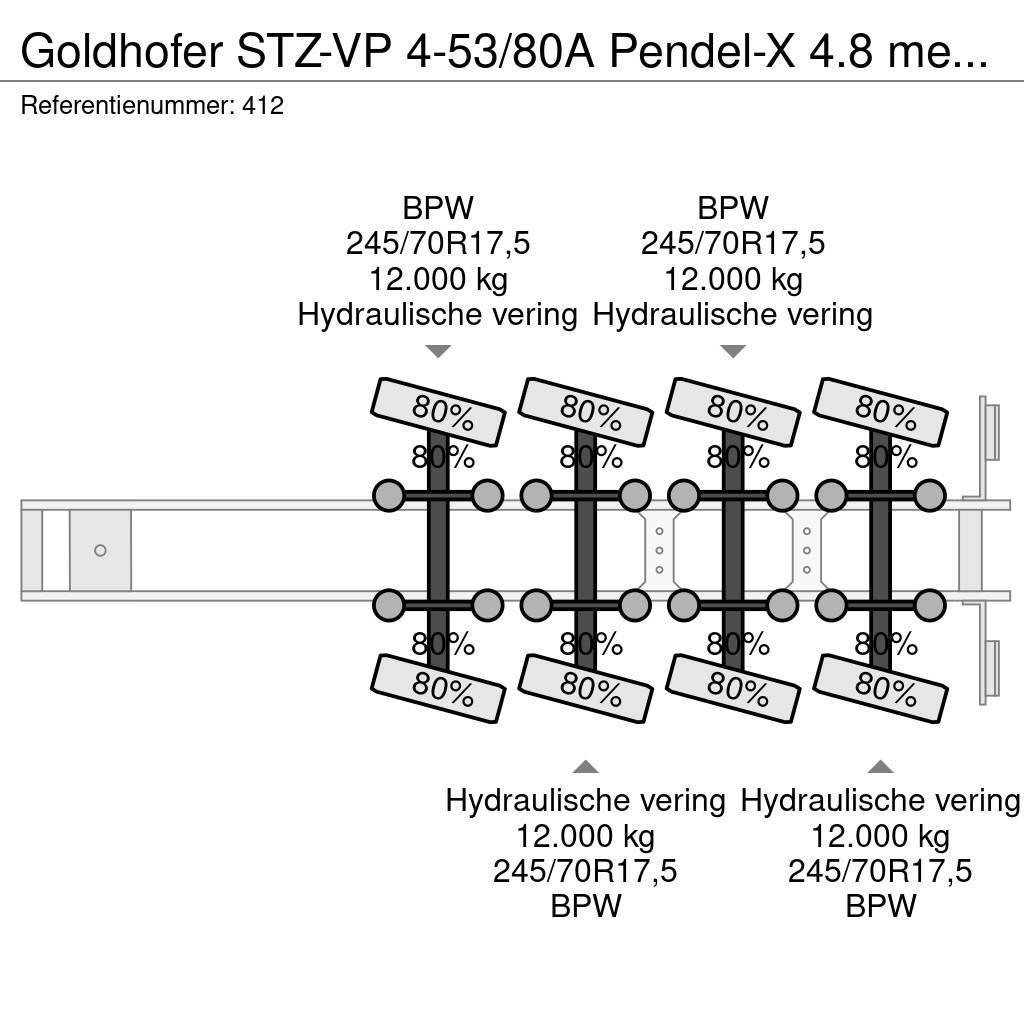 Goldhofer STZ-VP 4-53/80A Pendel-X 4.8 meter Extand! Brønnhenger semi