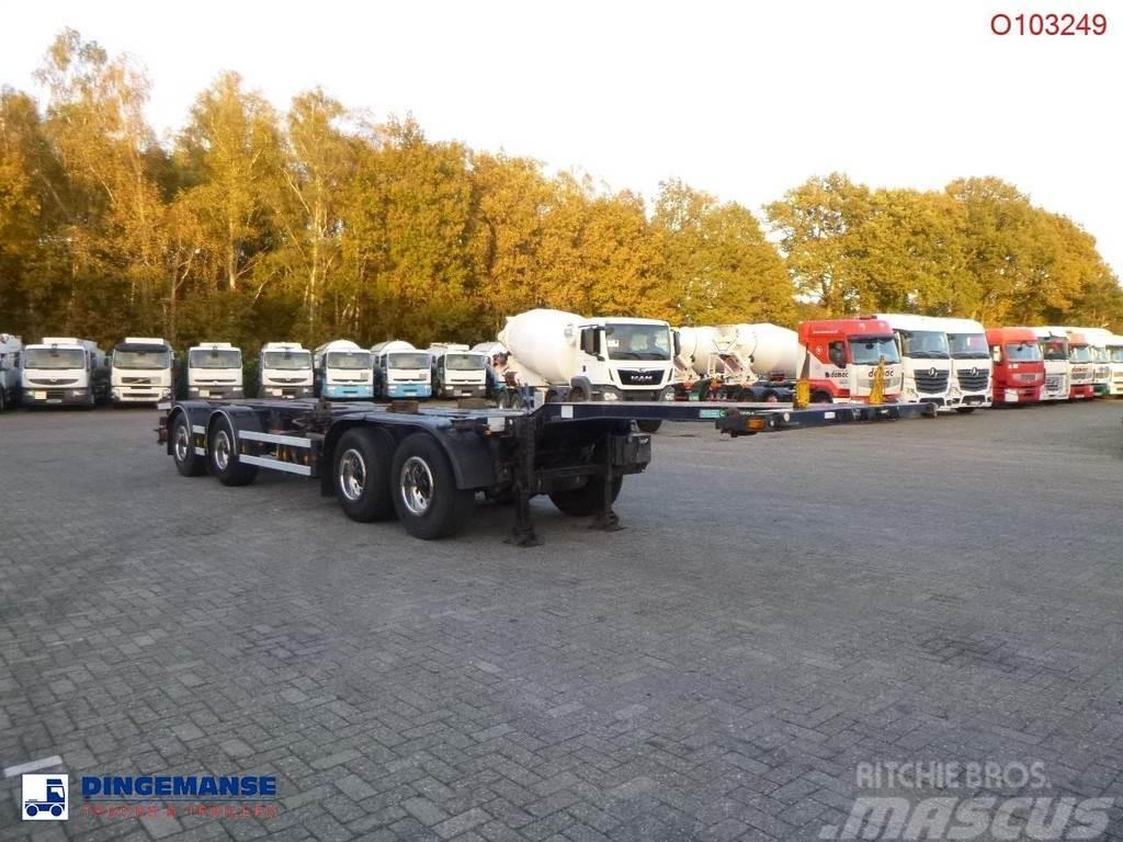 D-tec 4-axle container combi trailer (2 + 2 axles) Containerchassis Semitrailere