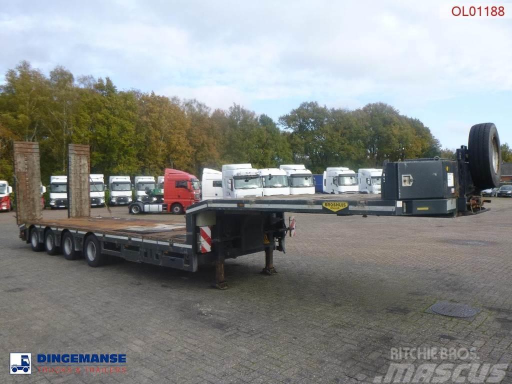 Broshuis 4-axle semi-lowbed trailer 71t + ramps + extendabl Brønnhenger semi