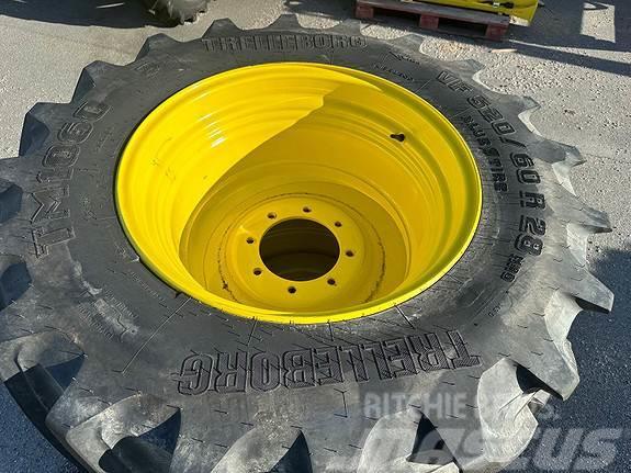 John Deere Hjul par: Trelleborg TM1060 520/60R28 JD gul 520 Dekk, hjul og felger