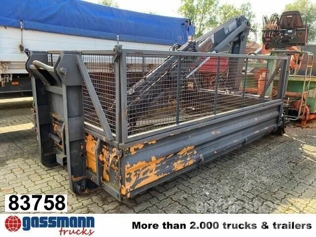 Meiller Abrollcontainer mit Kran Hiab 071 AW B3, ca. 10m³ Spesial containere