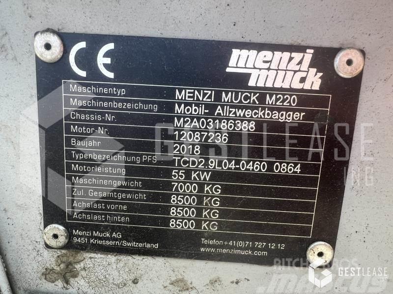 Menzi Muck M220 Spesialtilpassede gravemaskiner