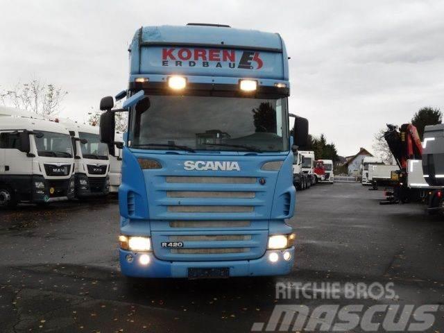 Scania R420LB6x2MLB Blau Baggerpritsche Planbiler