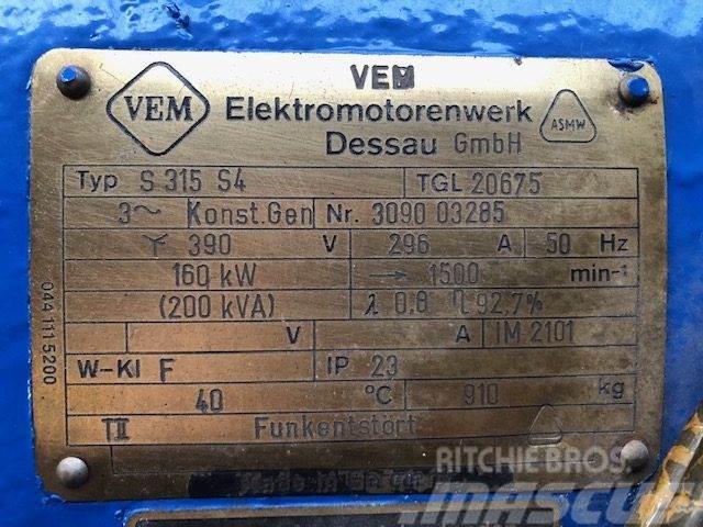  200 kVA VEM Type S315 S4 TGL20675 Generator Andre Generatorer