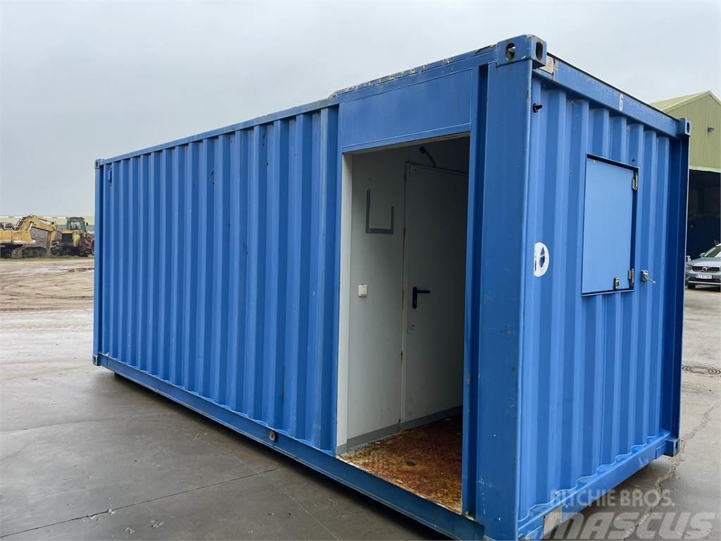  20FT container, isoleret med svalegang. Lagercontainere
