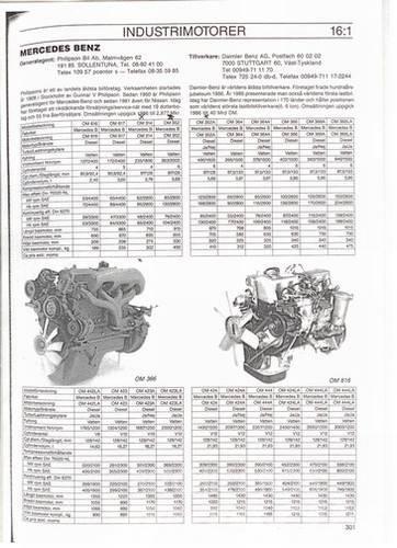 Mercedes-Benz OM364A motor - 65 kw/1800 rpm Motorer