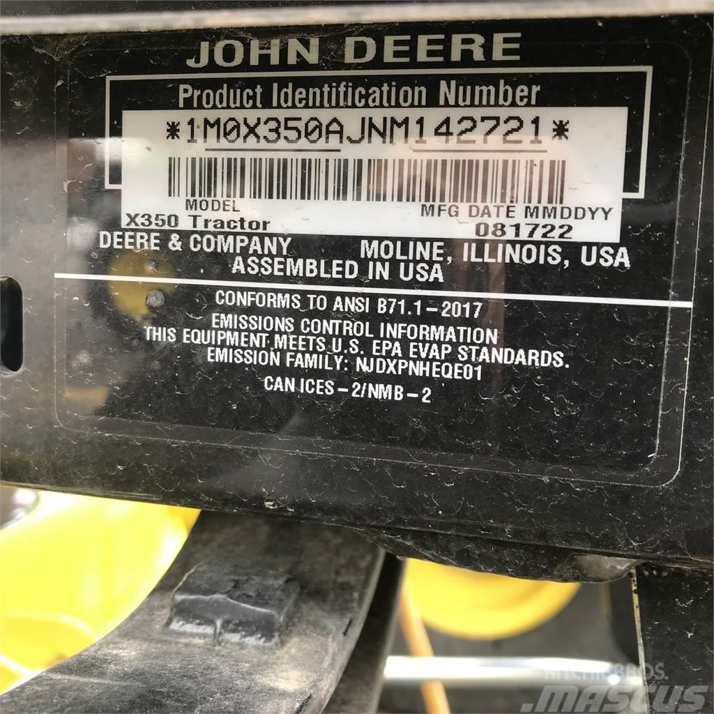 John Deere X350 Kompakttraktorer