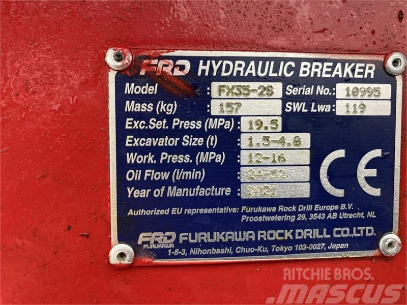 FRD FX35-25 Monteret med udstyr til Rammehammer Hydrauliske hammere