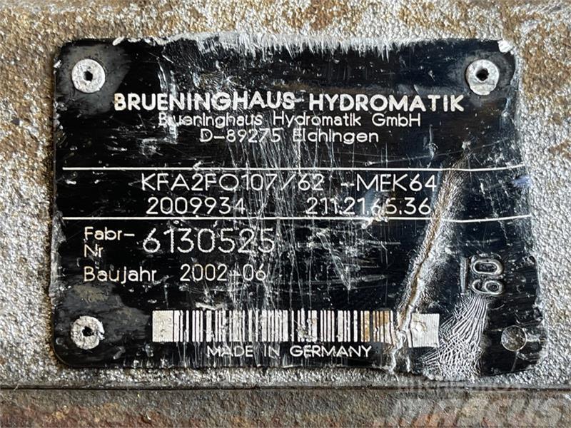 Brueninghaus Hydromatik BRUENINGHAUS HYDROMATIK HYDRAULIC PUMP KFA2FO107 Hydraulikk