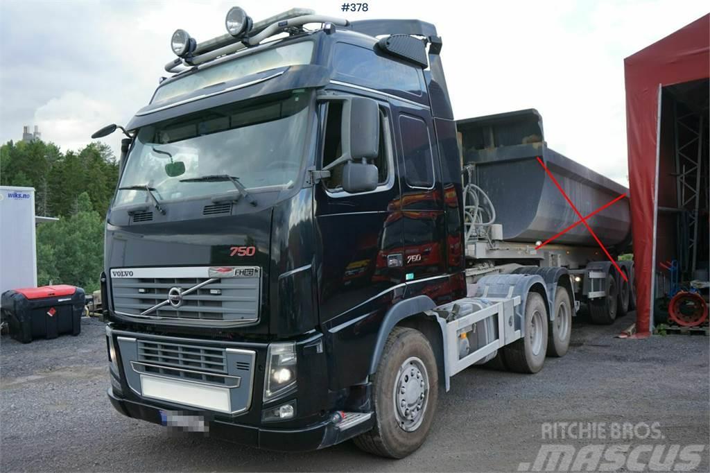 Volvo FH750 6x4 Zetterberg tipper box and adjustable fif Tippbil