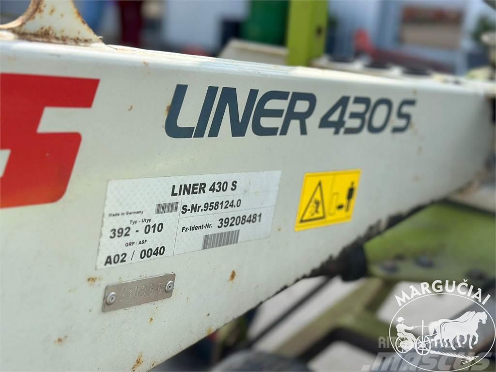 CLAAS Liner 430S, 4,2 m. Raker og høyvendere