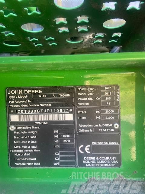 John Deere T660 HM Skurtreskere