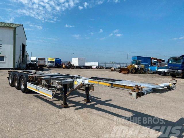 Fliegl trailer for containers galvanized frame vin 319 Semi-trailer med Containerramme