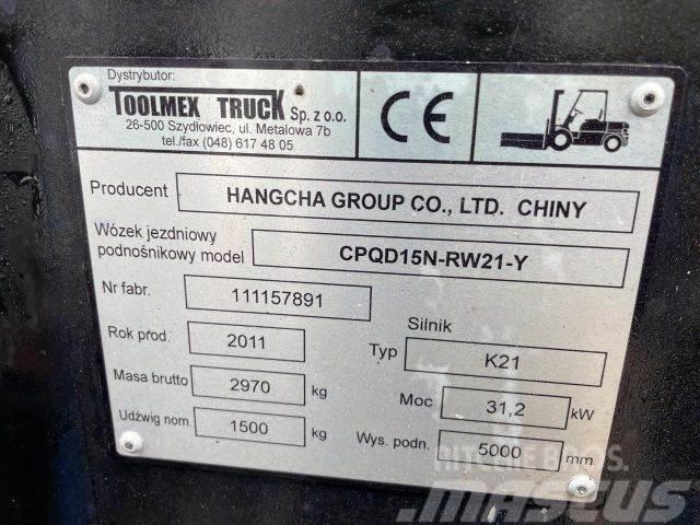 Hangcha 15N stapler,vin 891 Propan trucker