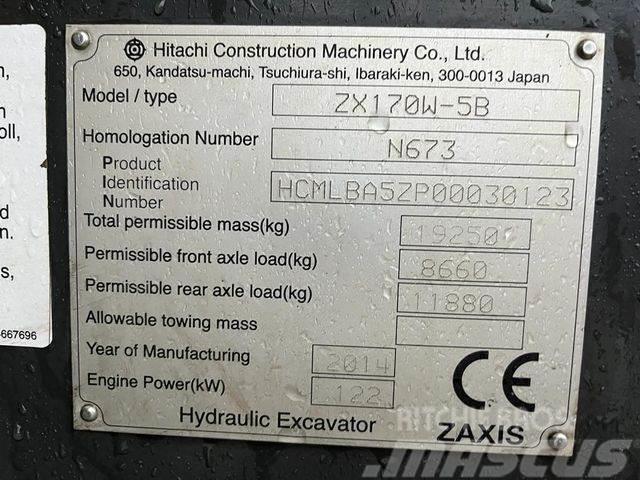 Hitachi ZX 170 W-5B Hjulgravere