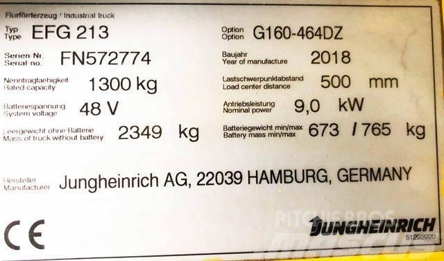 Jungheinrich EFG213 - 4640MM HUBHÖHE - BATTERIE 2021 - 100% Gaffeltrucker - Annet