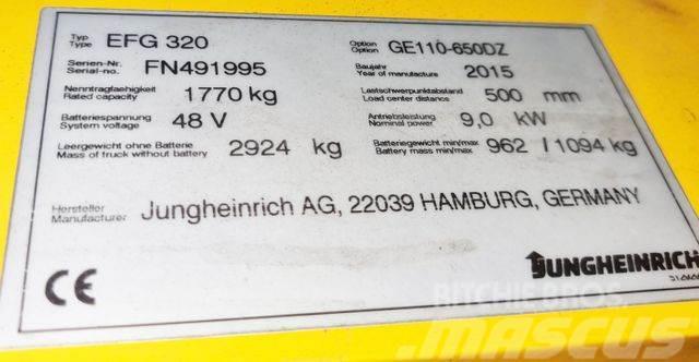Jungheinrich EFG320 - 6.5 M HUBHÖHE -TRIPLEX - BATTERIE 82% Gaffeltrucker - Annet