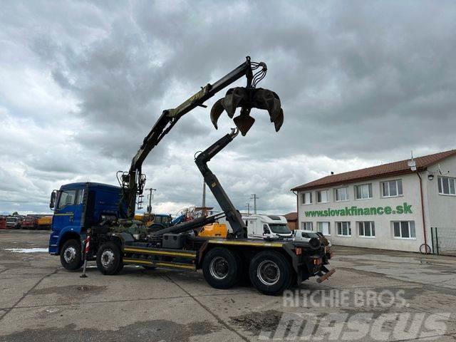 MAN TGA 41.460 for containers and scrap + crane 8x4 Kranbil