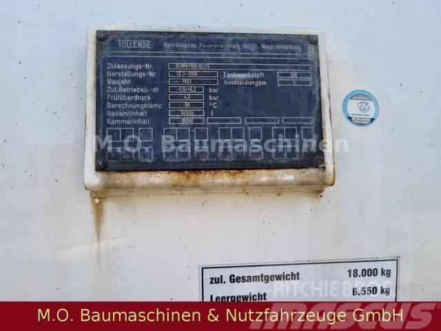  Saugwagenanhänger / Tollense TH 93 / 14.000 L Tanktrailere