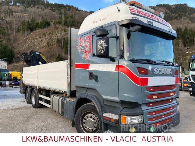 Scania R410 mit Kran Palfinger PK20002EH Planbiler
