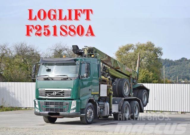 Volvo FH 500 * LOGLIFT F251 S80A + Anhänger /6x4 Tømmerbiler