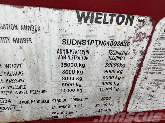 Wielton trailer for containers vin 636 Semi-trailer med Containerramme